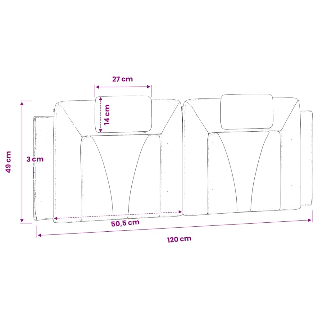 gavlpude Viana 120 cm kunstlæder brun