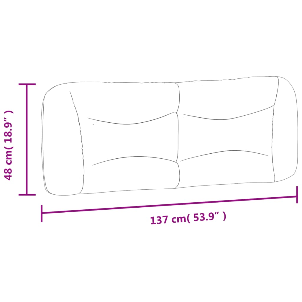 gavlpude Hvar 137 cm kunstlæder hvid