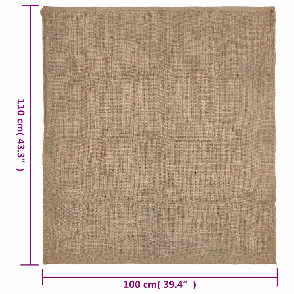 jutesække 10 stk. 100x110 cm 100 % jute 220 g/m2