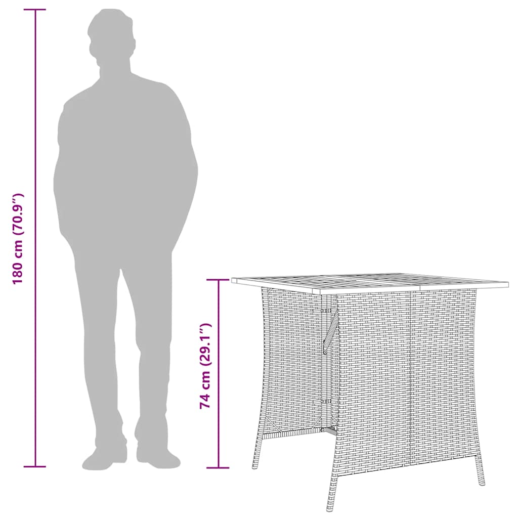 sofasæt til haven 6 dele med hynder L-formet polyrattan sort