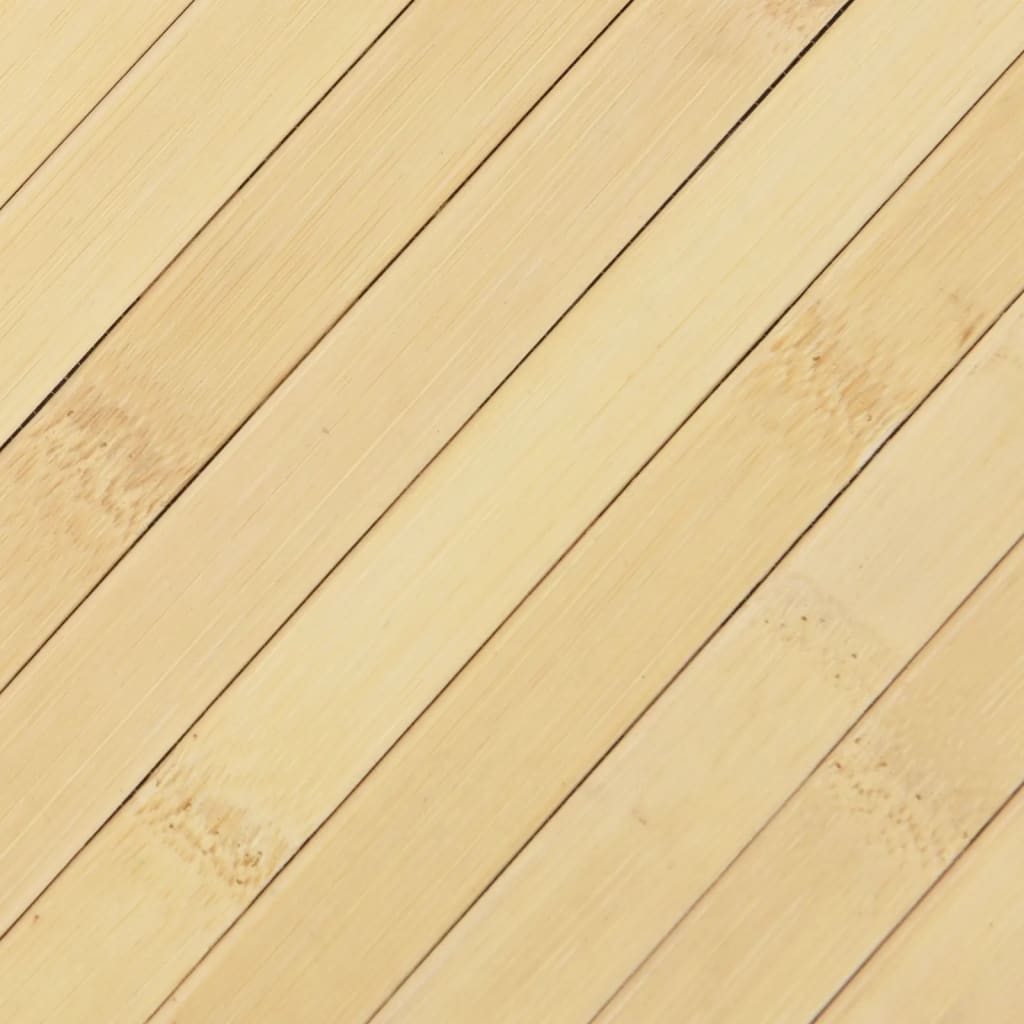 gulvtæppe 60x400 cm rektangulær bambus lys naturfarvet