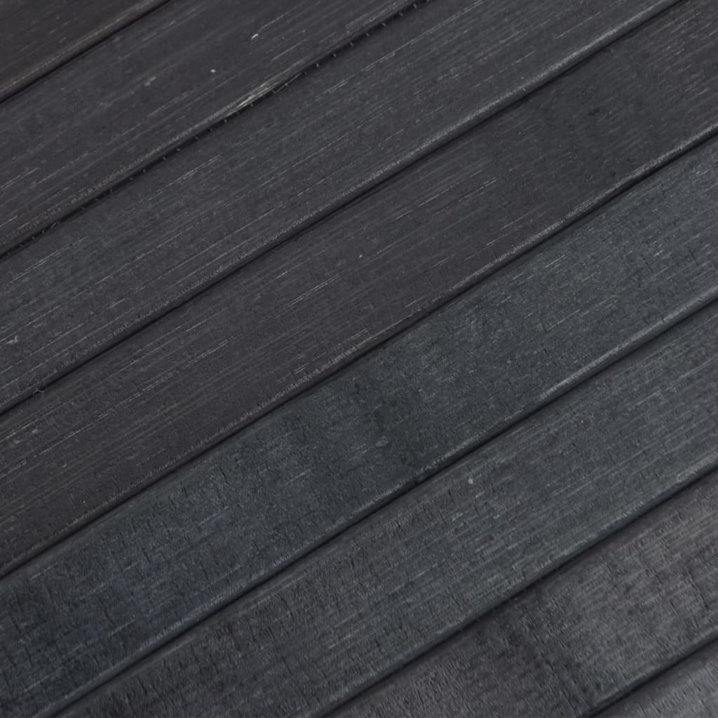 gulvtæppe 70x200 cm rektangulær bambus grå