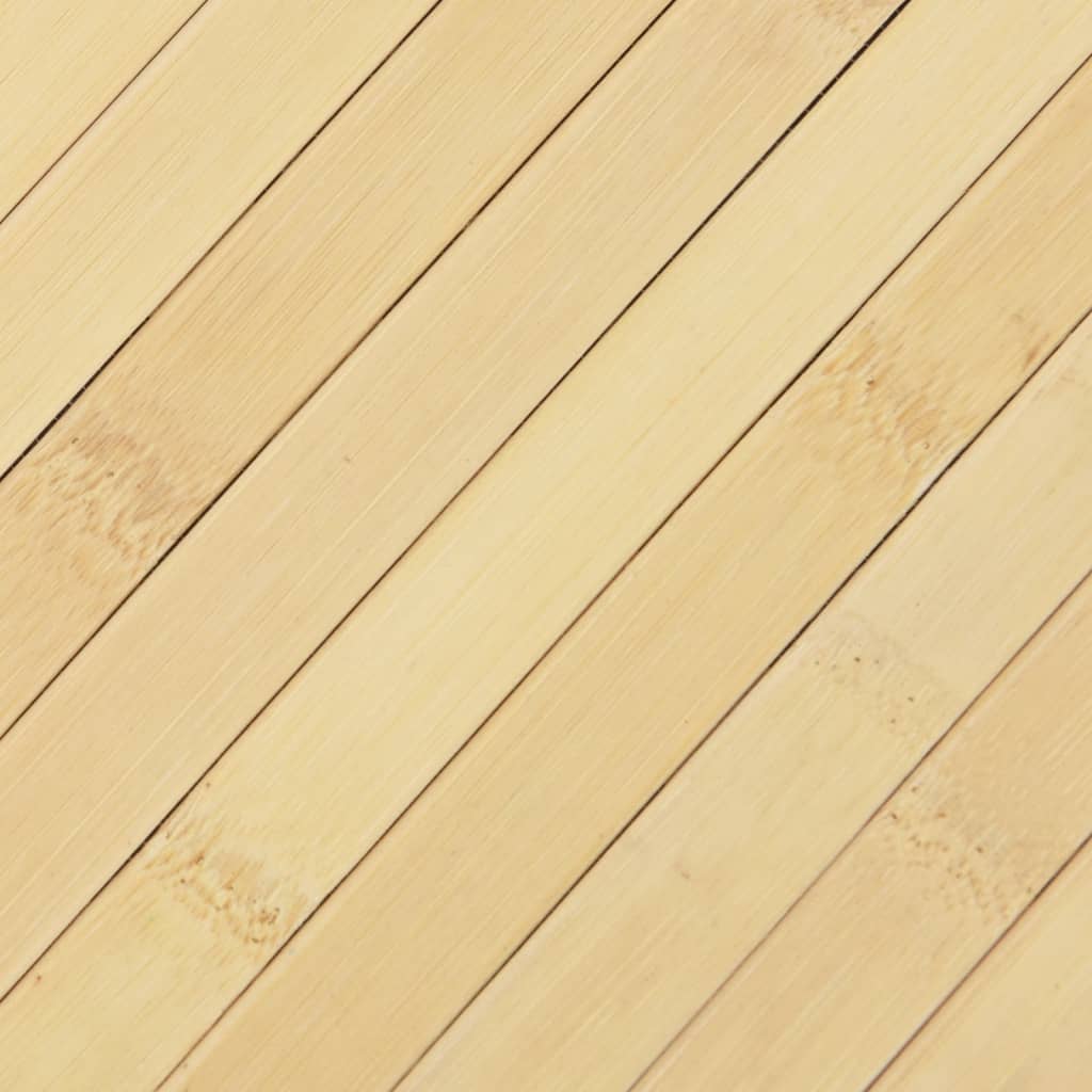 gulvtæppe 70x500 cm rektangulær bambus lys naturfarvet