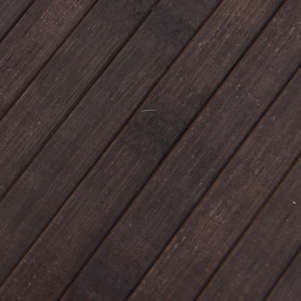 gulvtæppe 60x300 cm rektangulær bambus mørkebrun