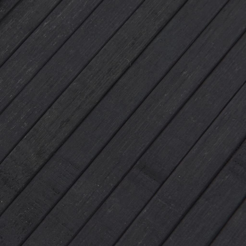 gulvtæppe 80x200 cm rektangulær bambus grå