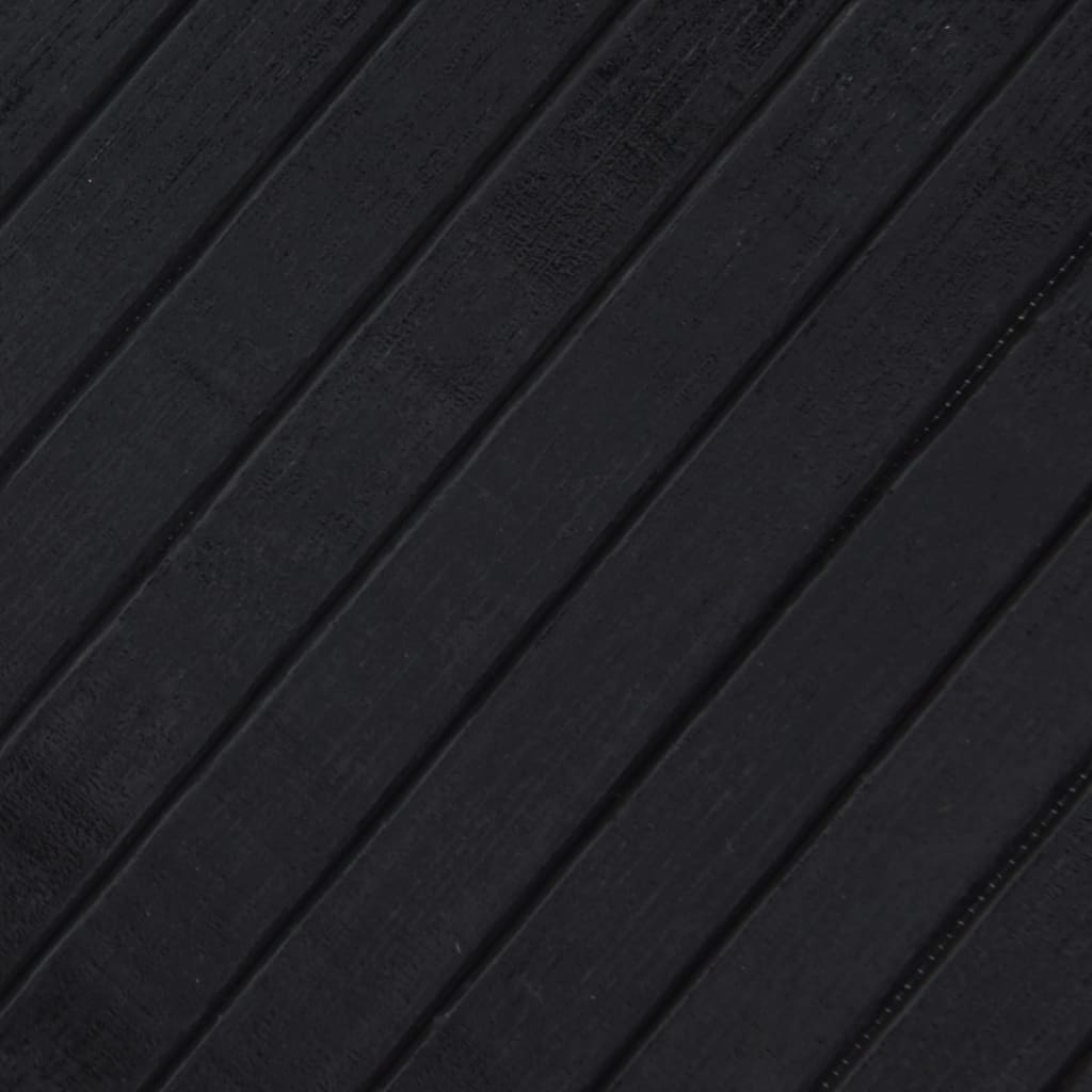 gulvtæppe 100x200 cm rektangulær bambus sort