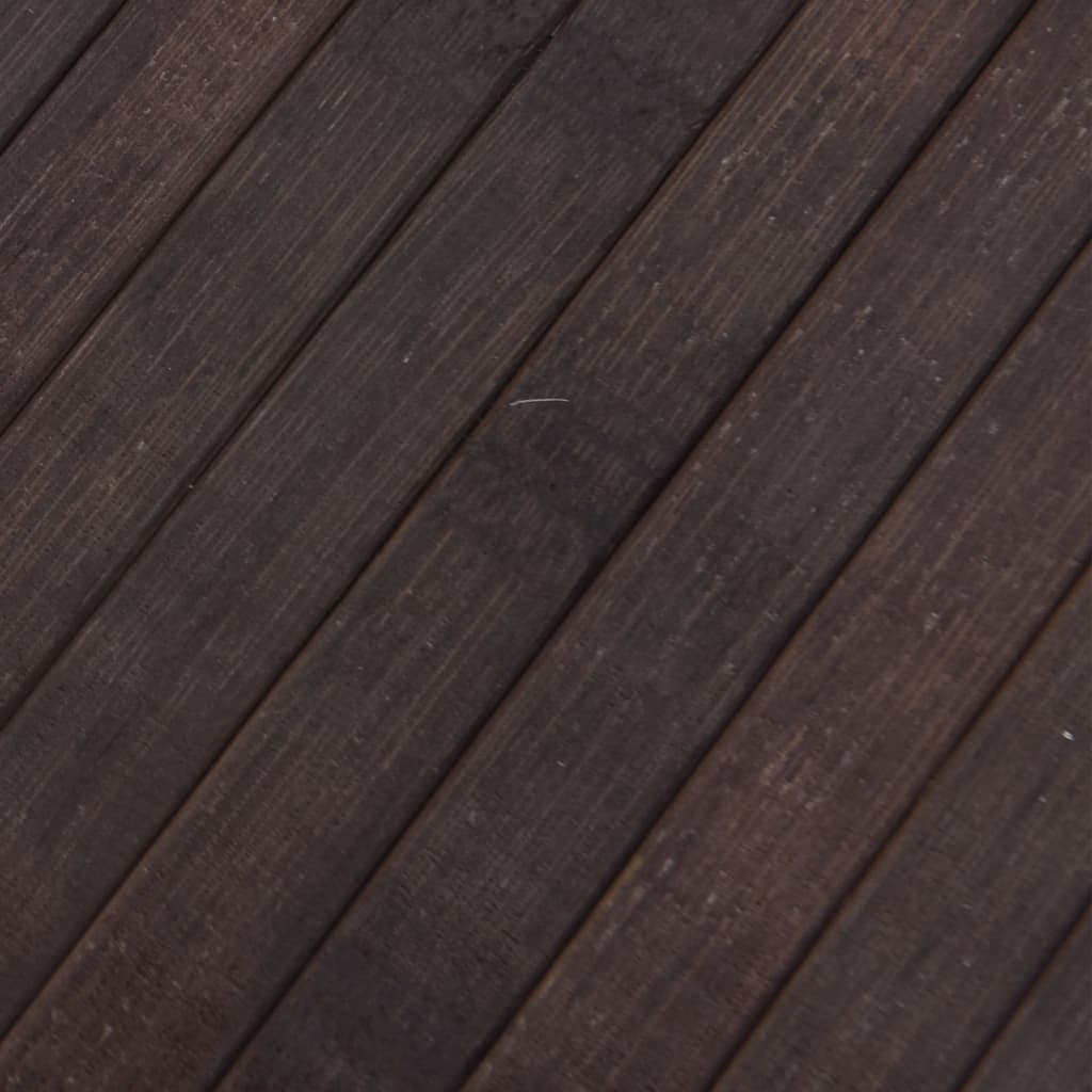 gulvtæppe 100x400 cm rektangulær bambus mørkebrun
