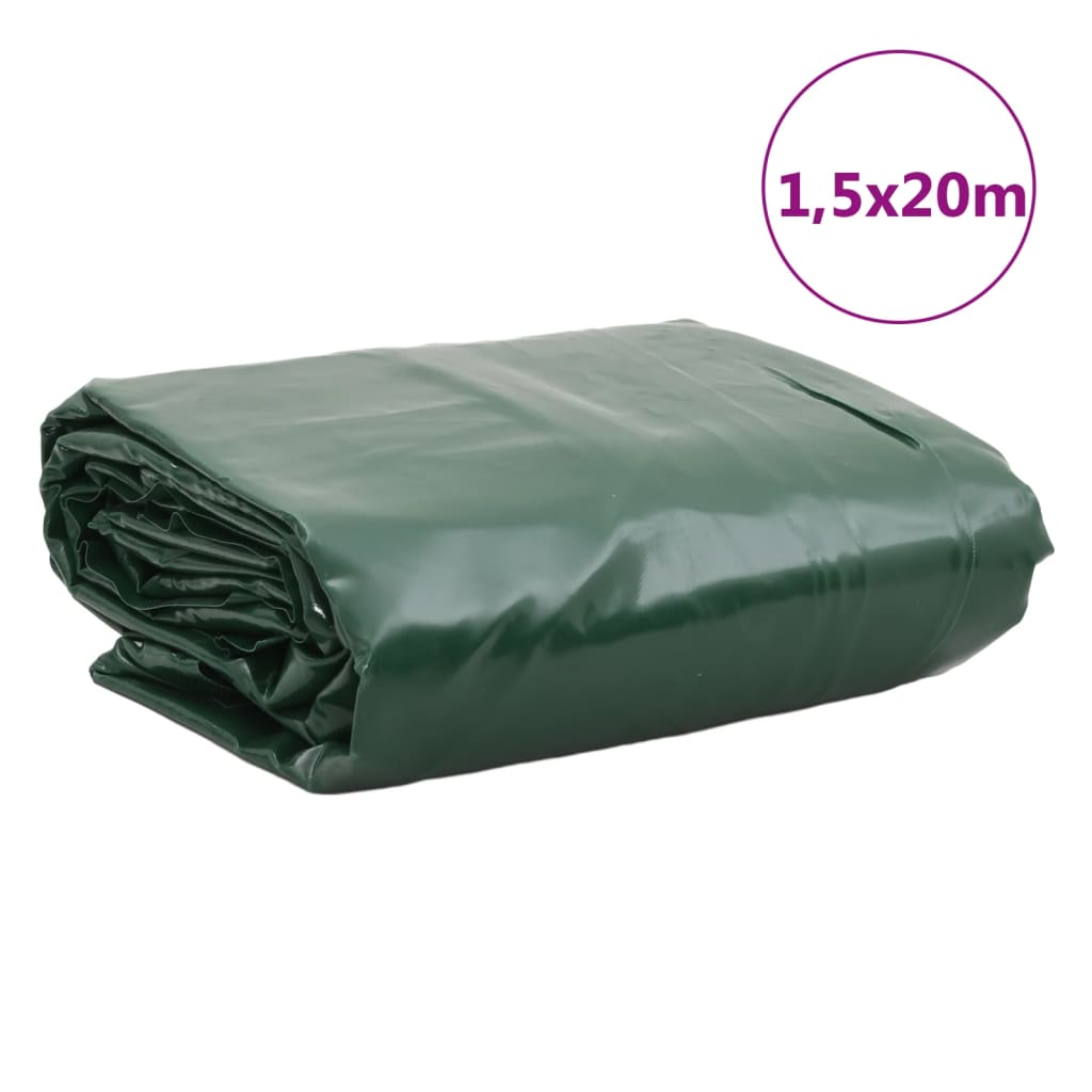 presenning 1,5x20 m 650 g/m² grøn