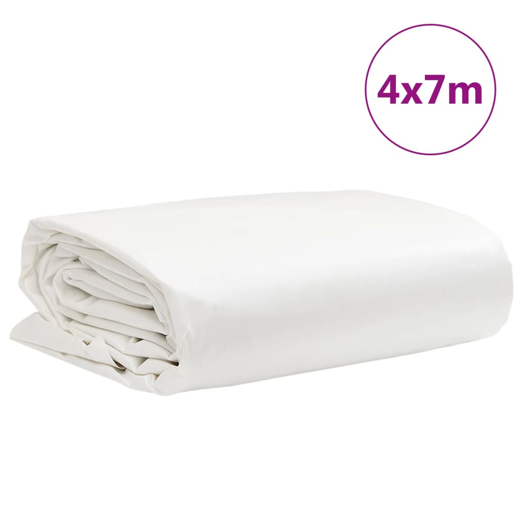 presenning 4x7 m 650 g/m² hvid