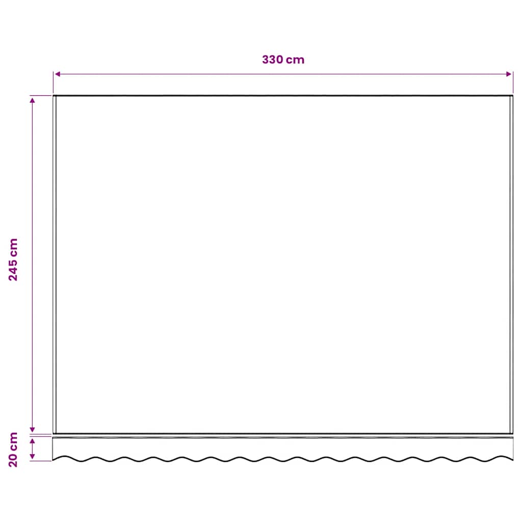 udskiftningsdug til markise 330x245 cm polyester rød og hvid