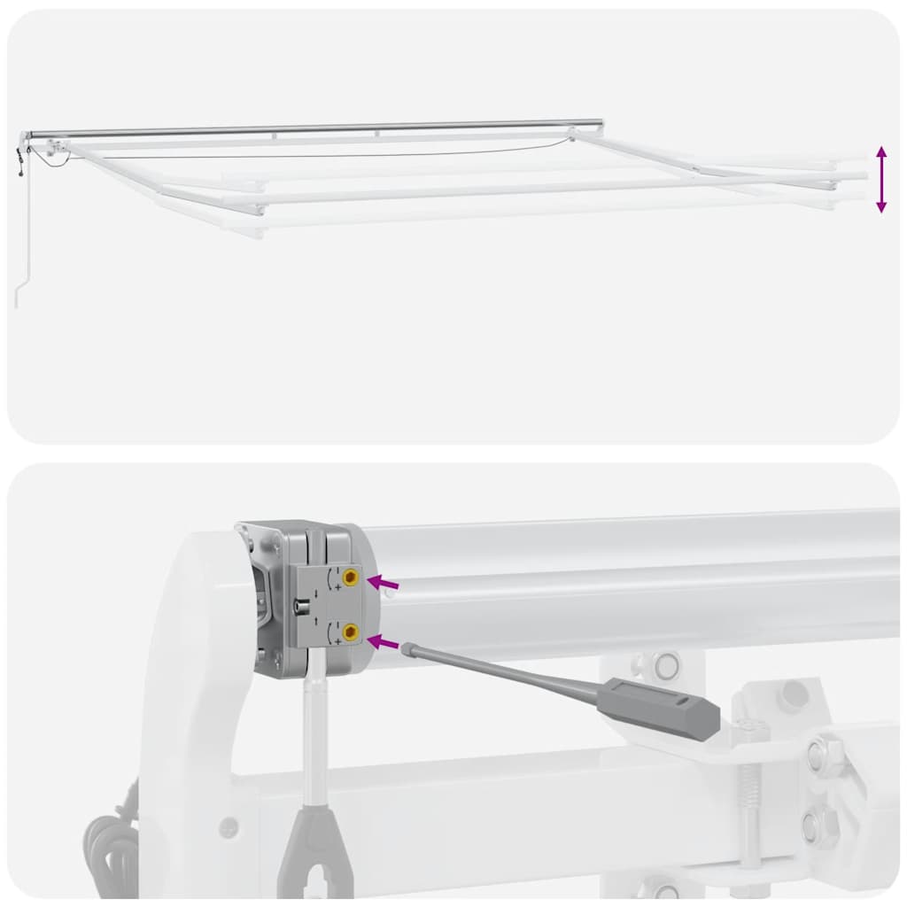 markise med LED-lys 500x300 cm automatisk betjening brun
