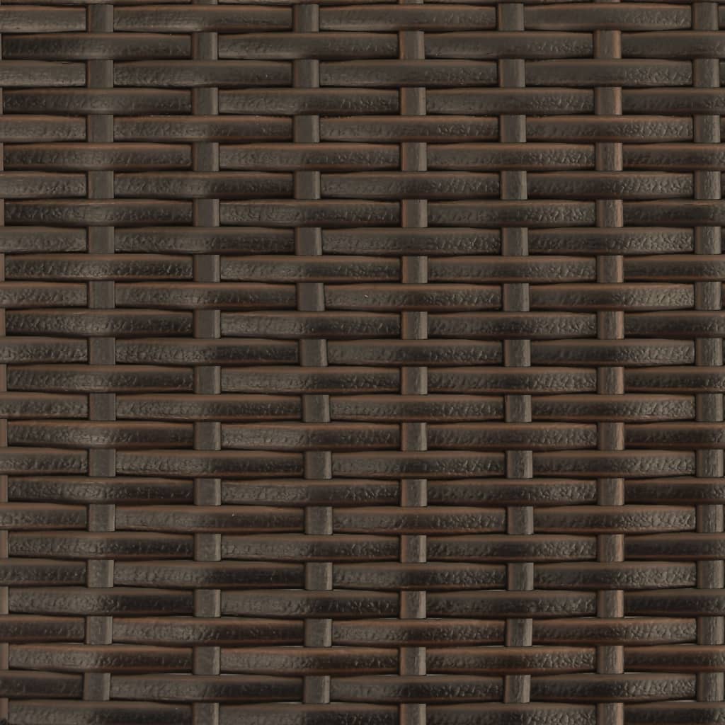 liggestole 2 stk. med bord brun polyrattan