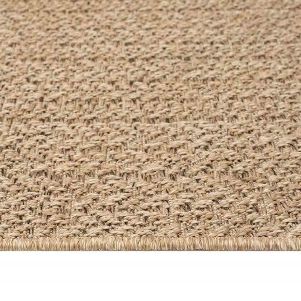 gulvtæppe ZIZUR 200x200 cm jute-look indendørs og udendørs