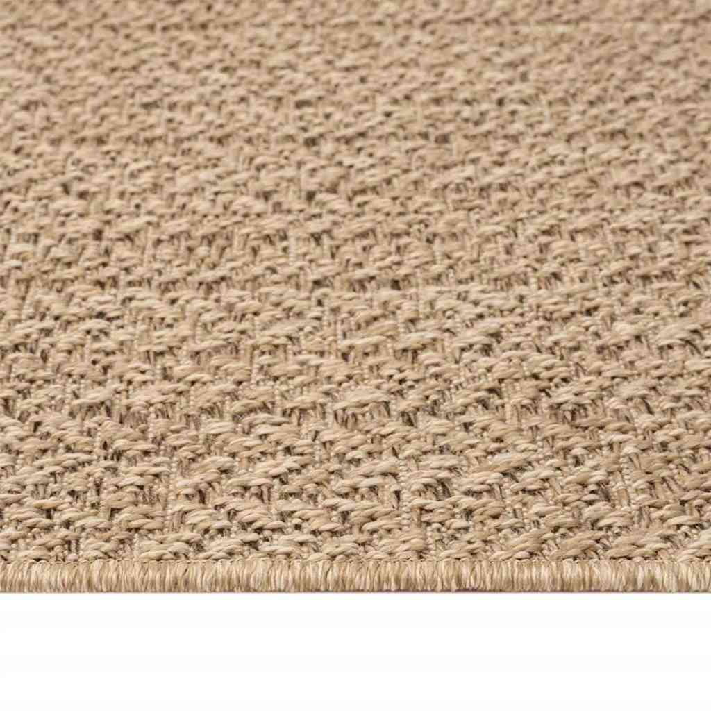 gulvtæppe ZIZUR 240x240 cm jute-look indendørs og udendørs