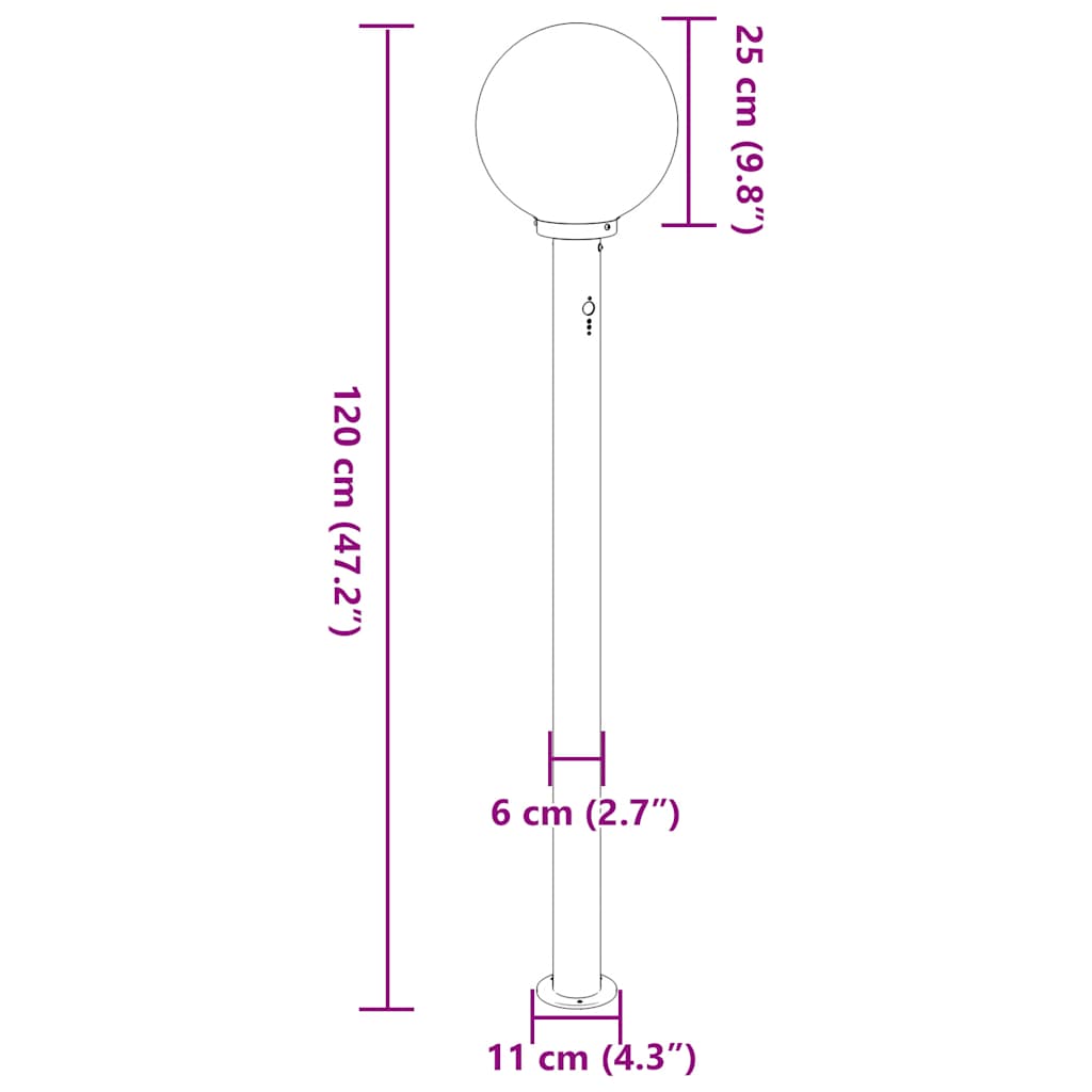 pullertlampe med sensor 120 cm sort IP44