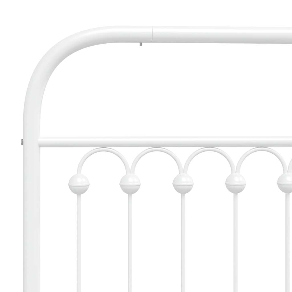sengeramme uden madras med hovedgærde 75x190 cm hvid