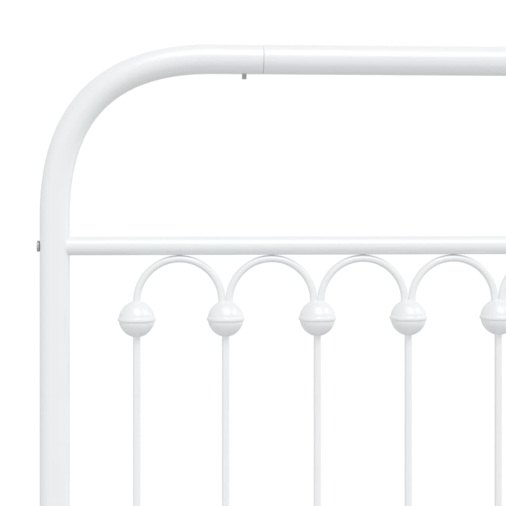 sengeramme med sengegavl 100x200 cm metal hvid