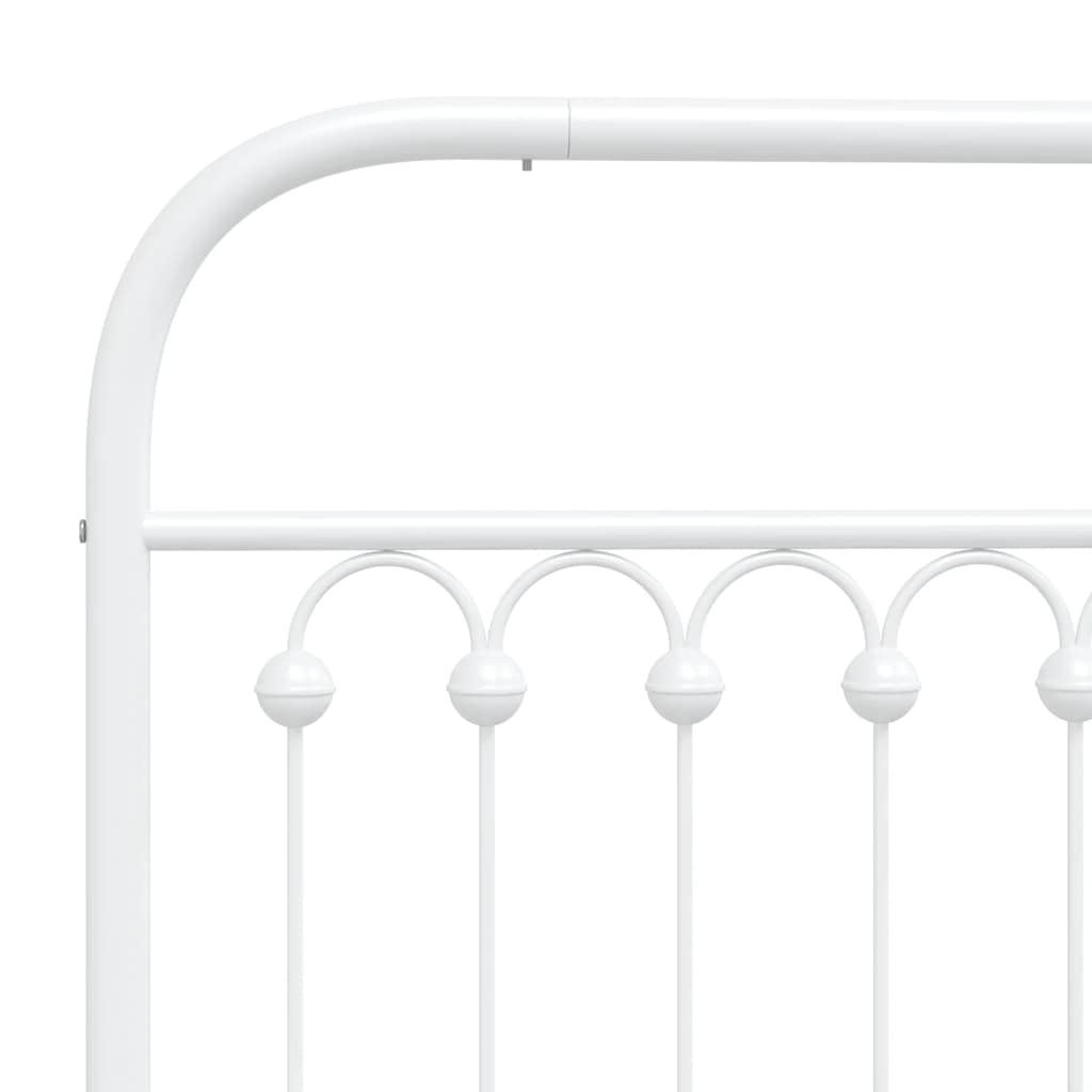 sengeramme med sengegavl 107x203 cm metal hvid