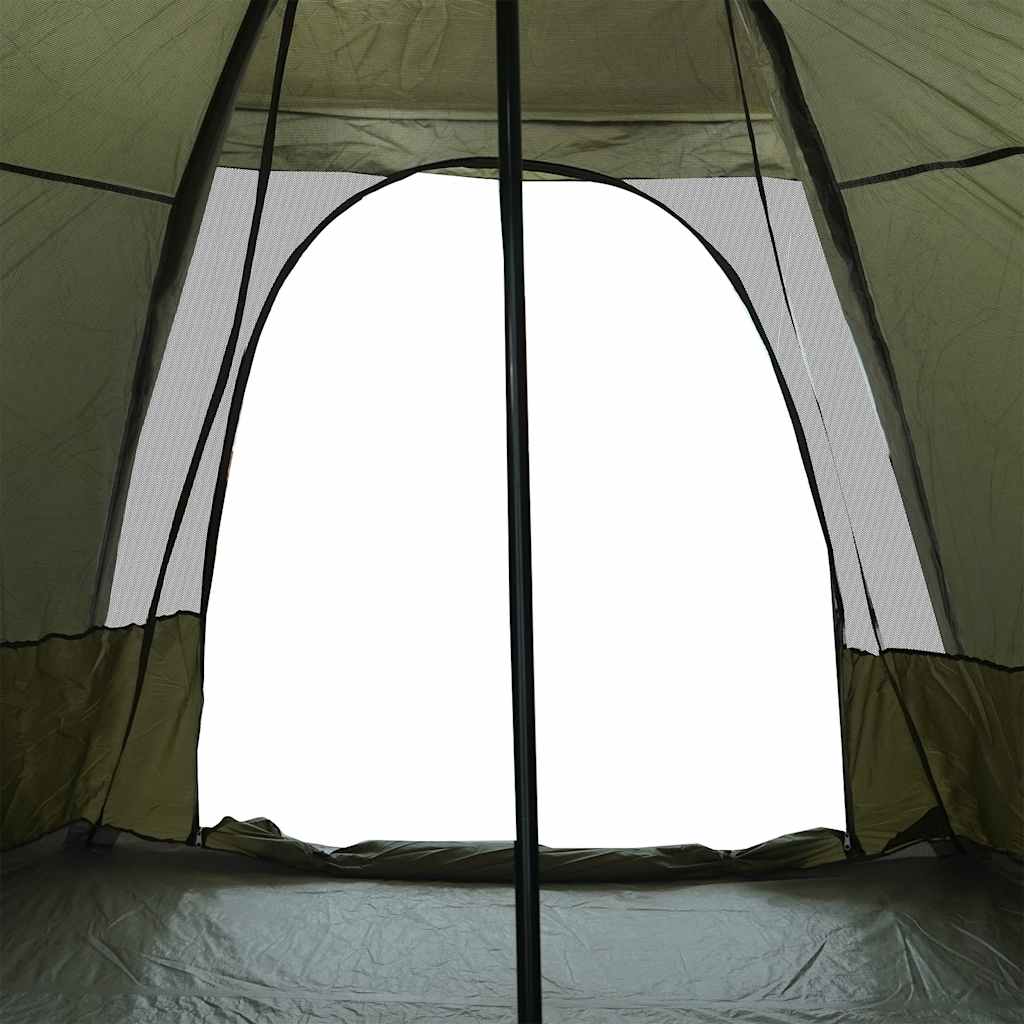 6-personers campingtelt vandtæt olivengrøn