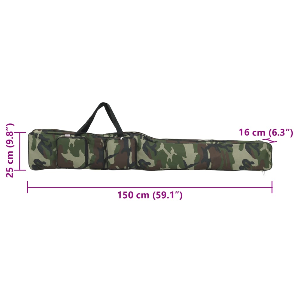 stangtaske 150 cm oxfordstof camouflage grøn