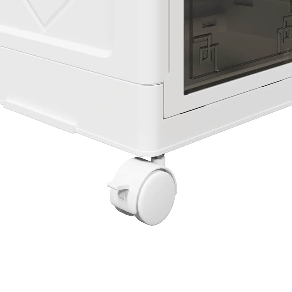Stabelbar opbevaringskasse med hjul 28 L 48,5x29,5x33 cm