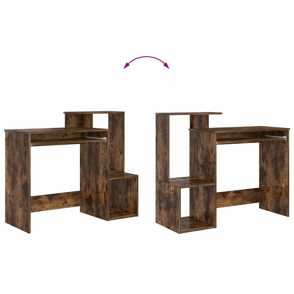 Bord med skuffe Røget eg 106 x 41 x 88,5 cm Konstrueret træ