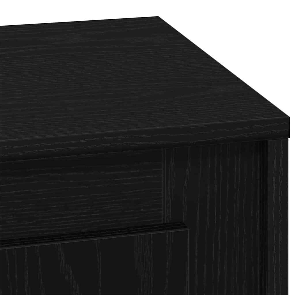 Natskab 2 pcs Sort 44 x 34,5 x 45 cm Konstrueret træ
