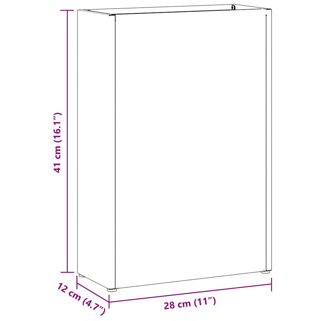 Regn Paraply Stativ Hvid 28 x 12 x 41 cm Stål