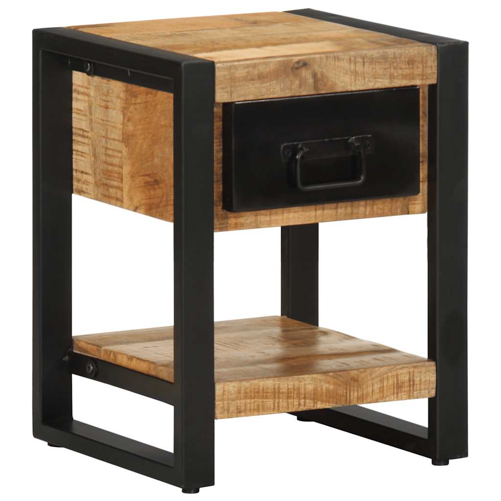 sengebord 35x34x45 cm massivt ru mangotræ
