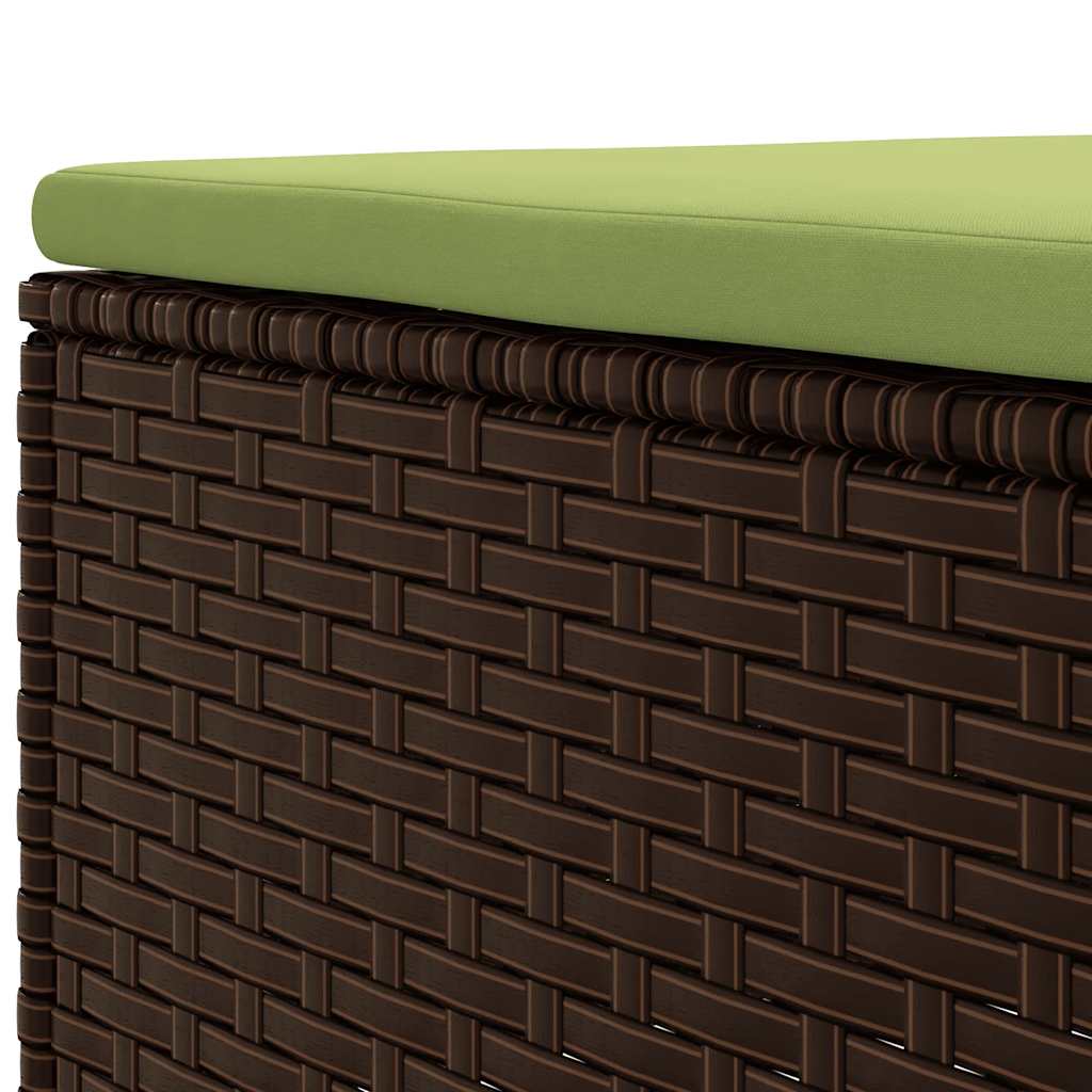 loungesæt til haven 8 dele med hynder polyrattan brun