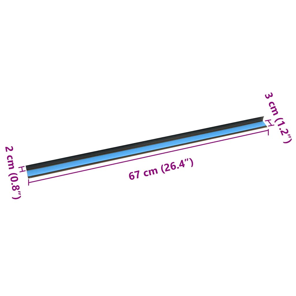 Trinkantprofiler 30 pcs Brun 67 x 3 x 2 cm Aluminium