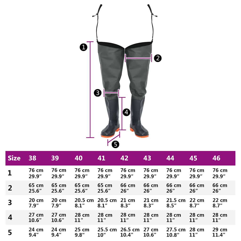 hip waders str. 45 mørkegrøn