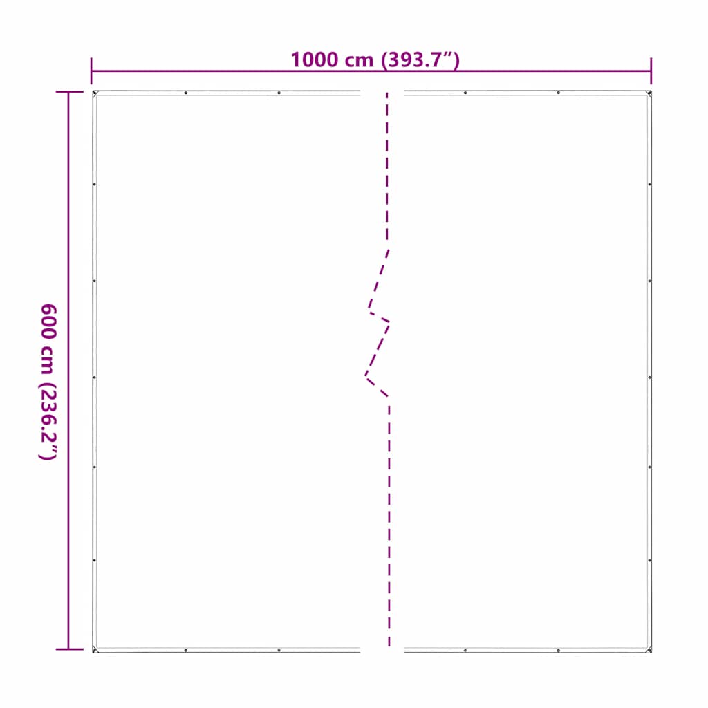 klar presenning med øjer 6x10 m polyethylen
