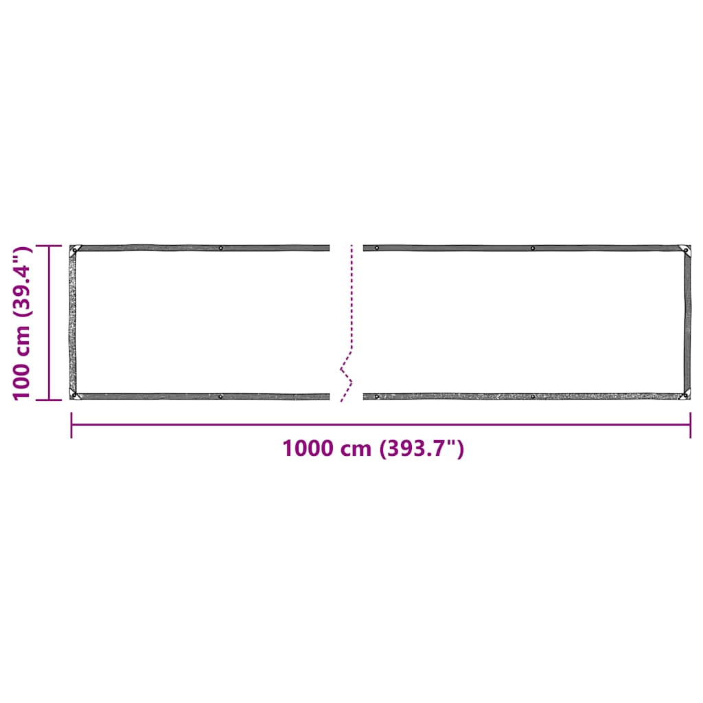 klar presenning med øjer 1x10 m polyethylen
