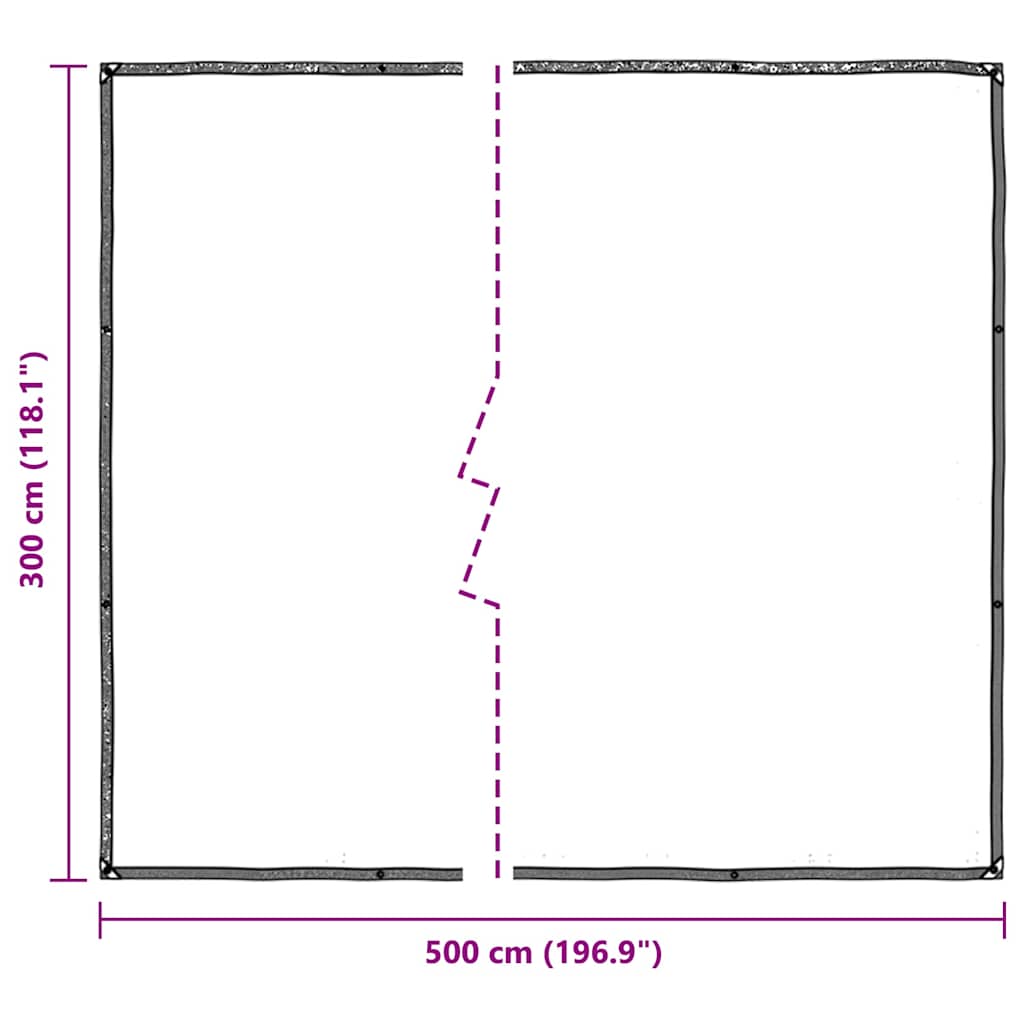 klar presenning med øjer 3x5 m polyethylen