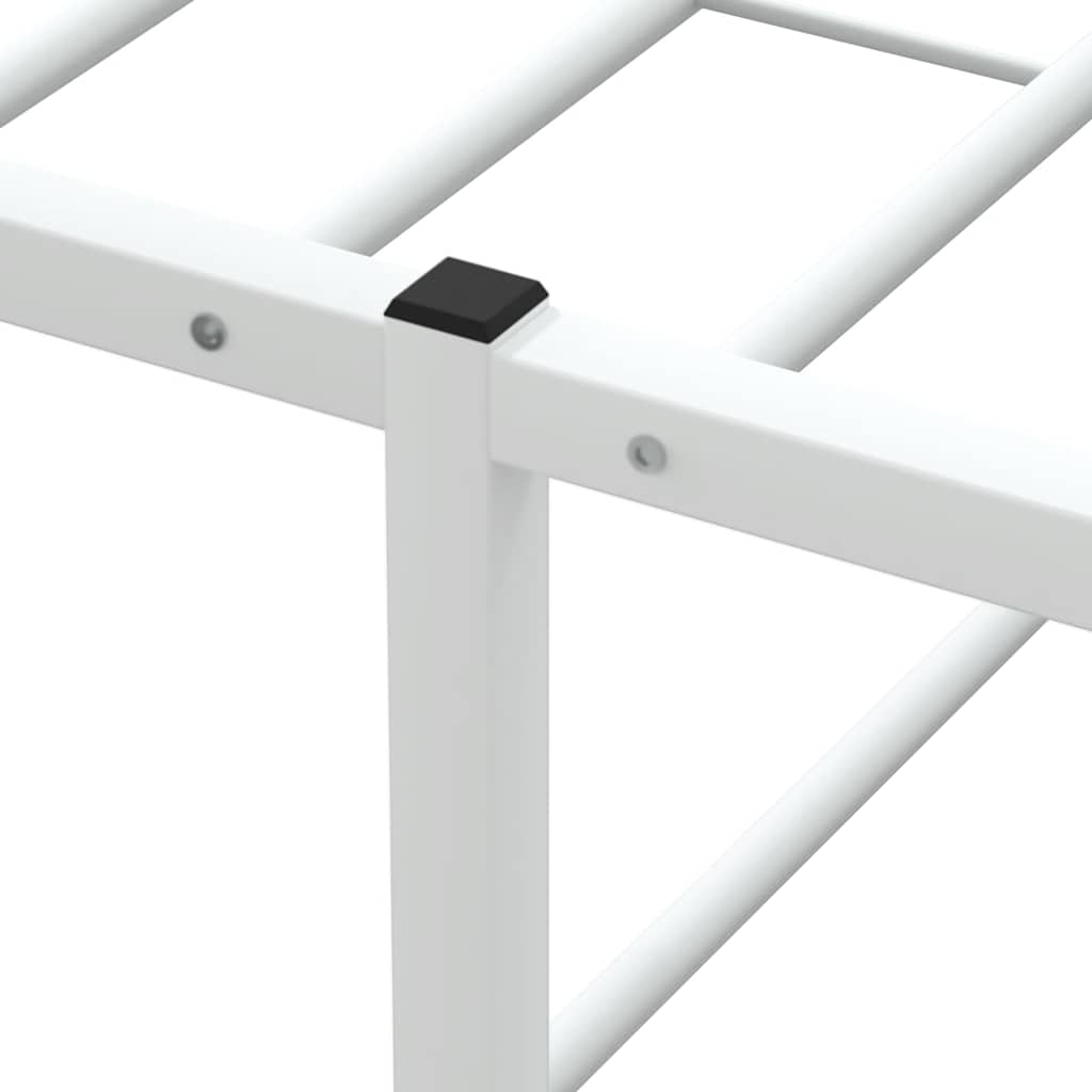 sengeramme uden madras 140x200 cm metal hvid