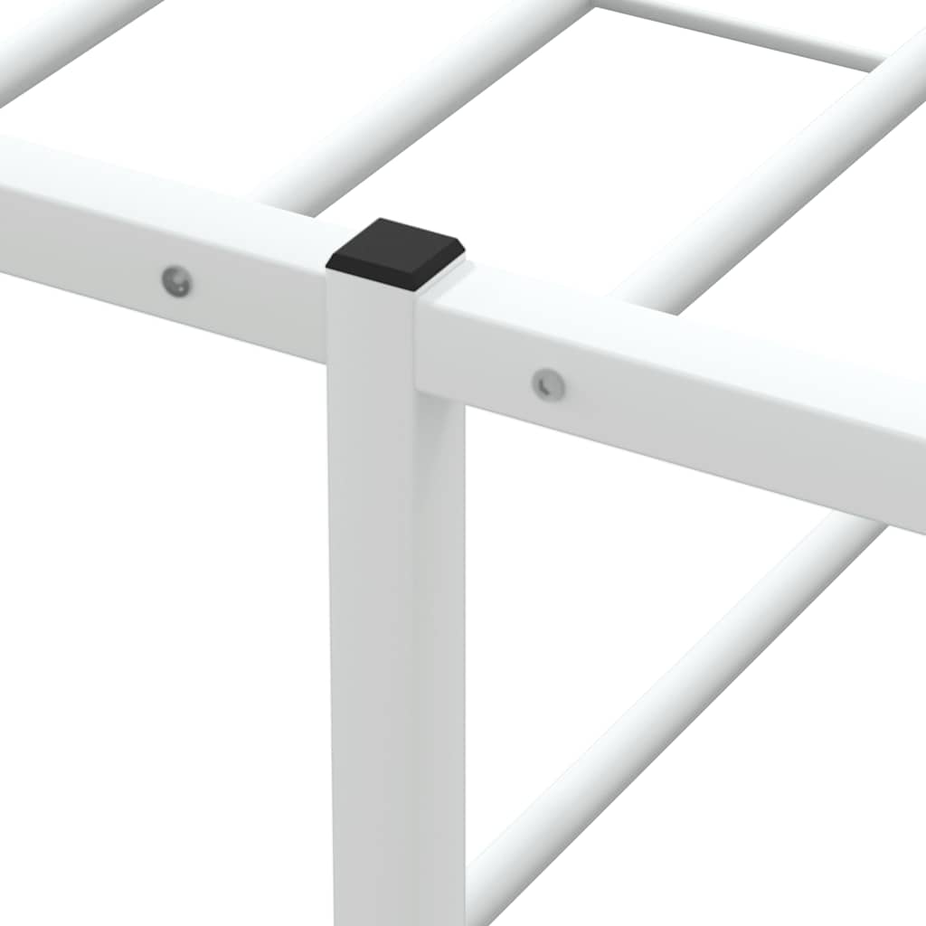 sengeramme uden madras 160x200 cm metal hvid