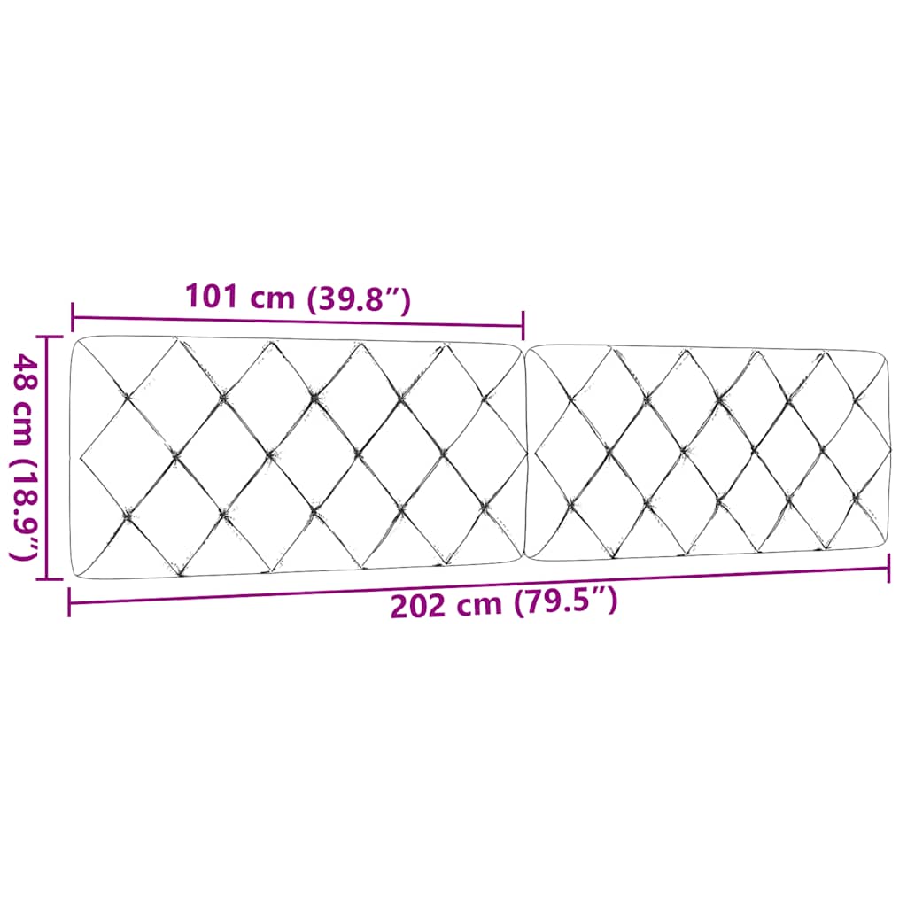 gavlpude 200 cm stof mørkegrå