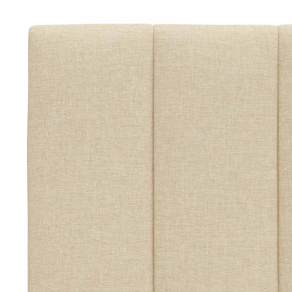 seng med madras Hanko 90x190 cm stof cremefarvet