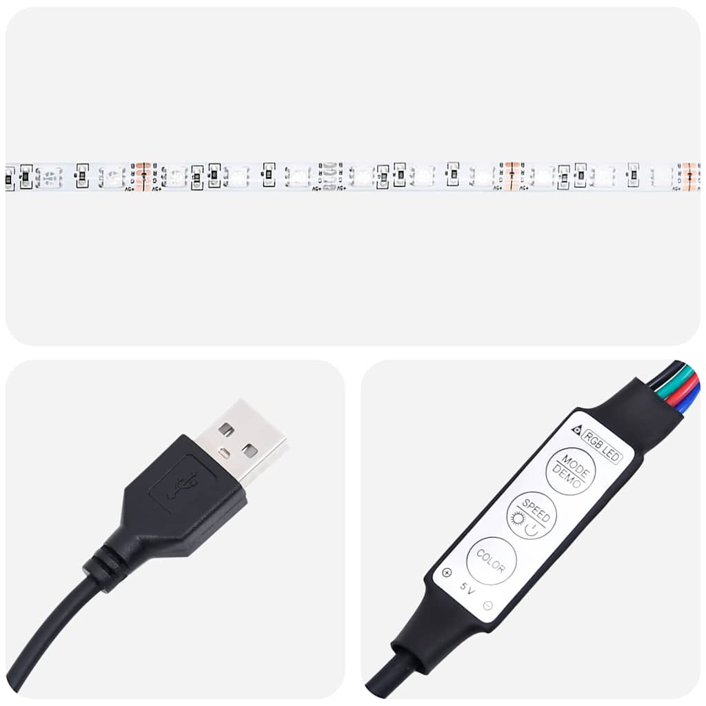 sengeborde 2 stk. 35x39x55 cm LED-lys konstrueret træ kunsteg