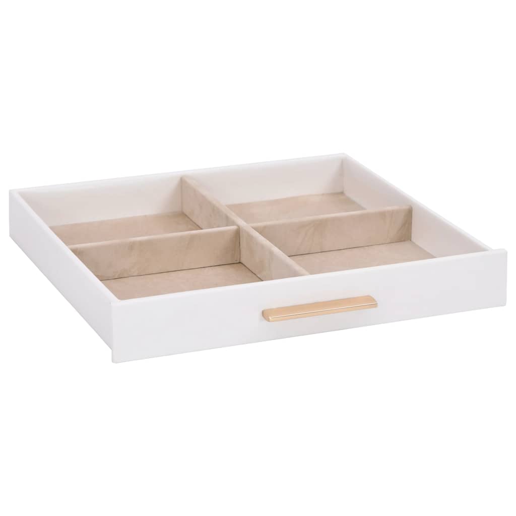 smykkeskrin 3-lags 23x20,5x14 cm hvid