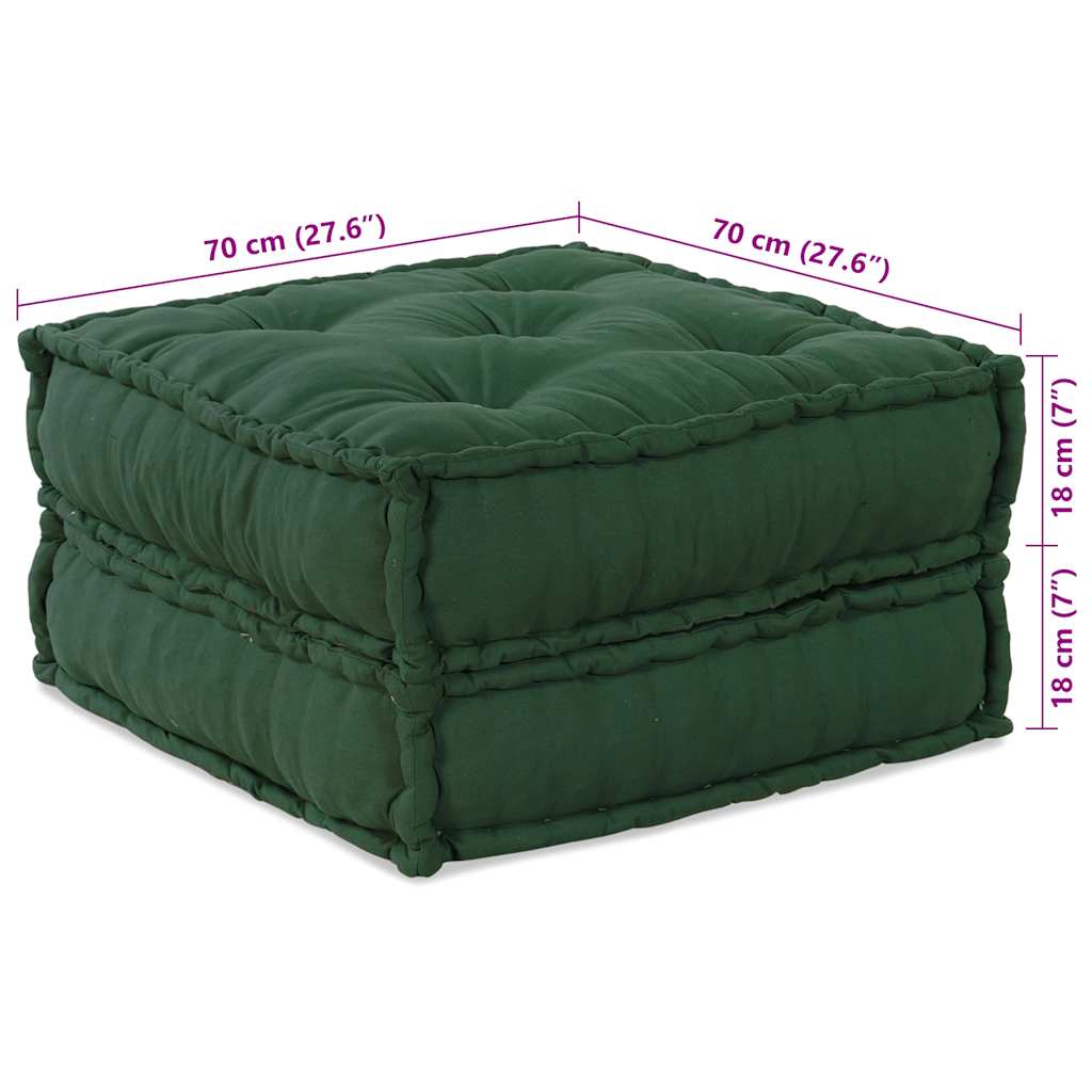 modulær sofaenhed stof 70x70x36 grøn