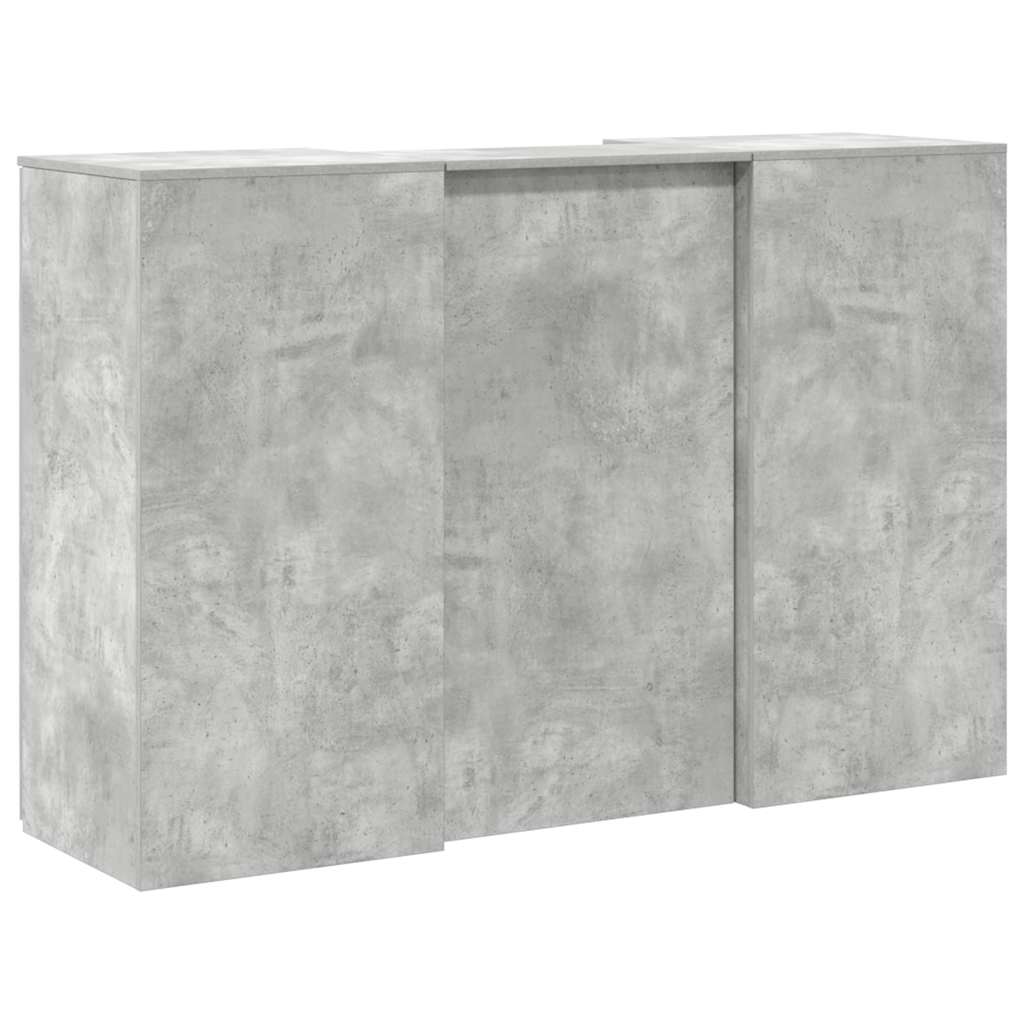 receptionsskranke 155x50x103,5 cm konstrueret træ beton grå