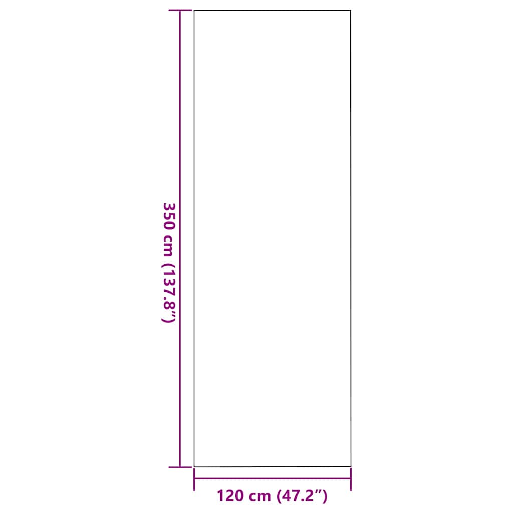 Dørmåtte Beige og sort 120 x 350 cm 100% polyamid