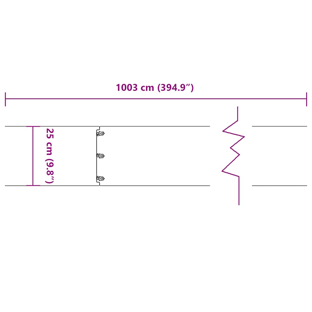 plænekanter 10 stk. 25x103 cm koldvalset stål hvid