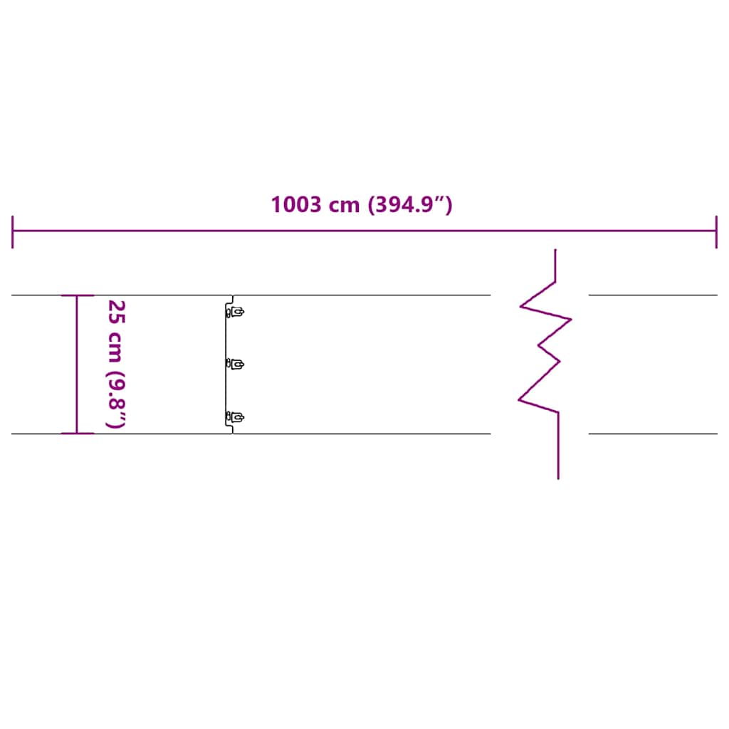 plænekanter 10 stk. 25x103 cm koldvalset stål antracit