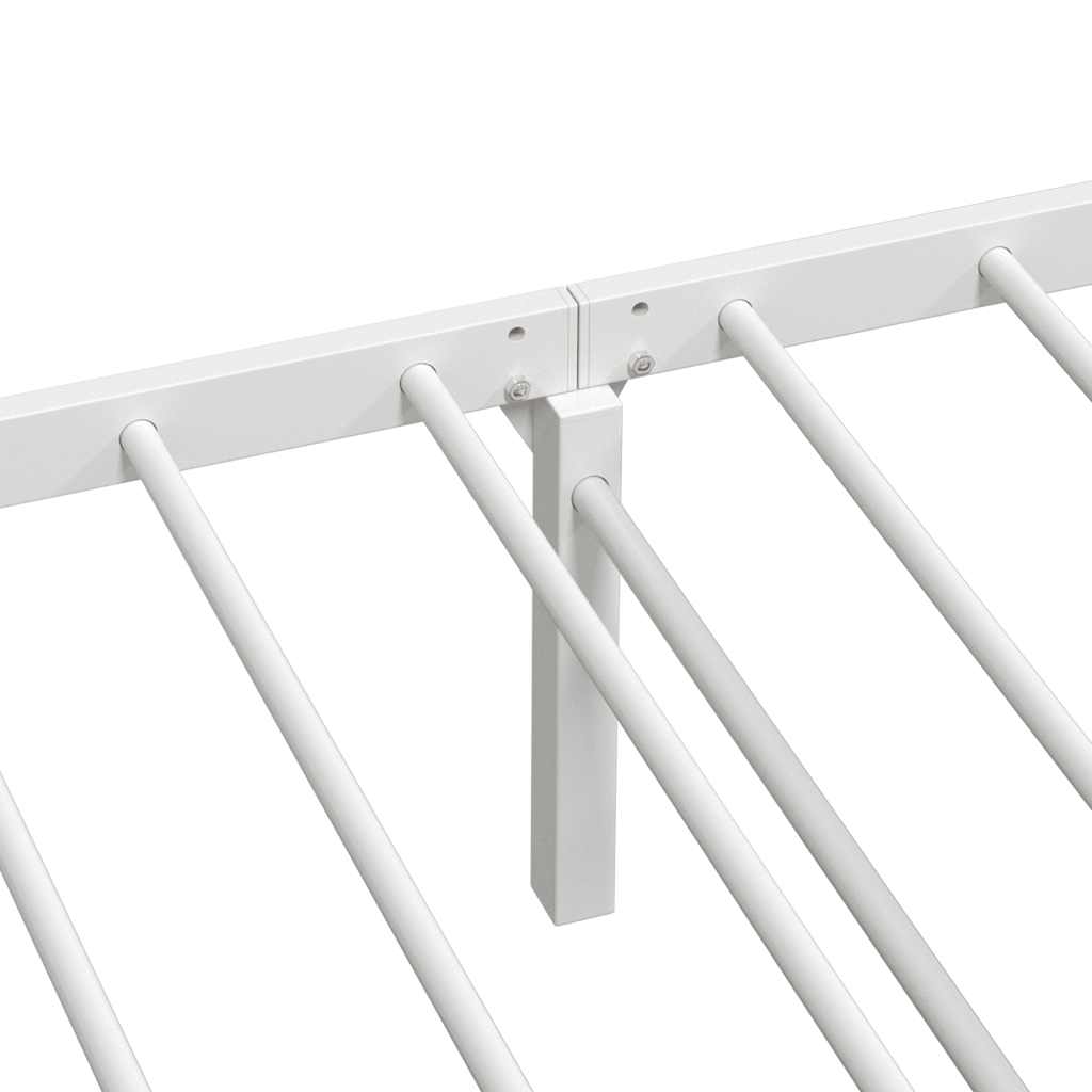 sengeramme uden madras foldbare 100x200 cm stål hvid