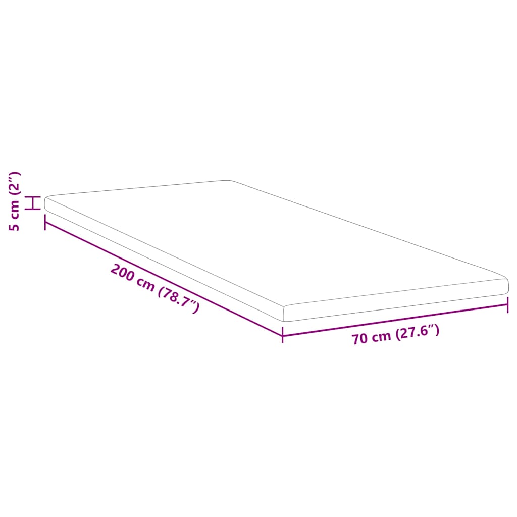 Minde skum madras top 70 x 200 cm Thick Stof-100% polyester