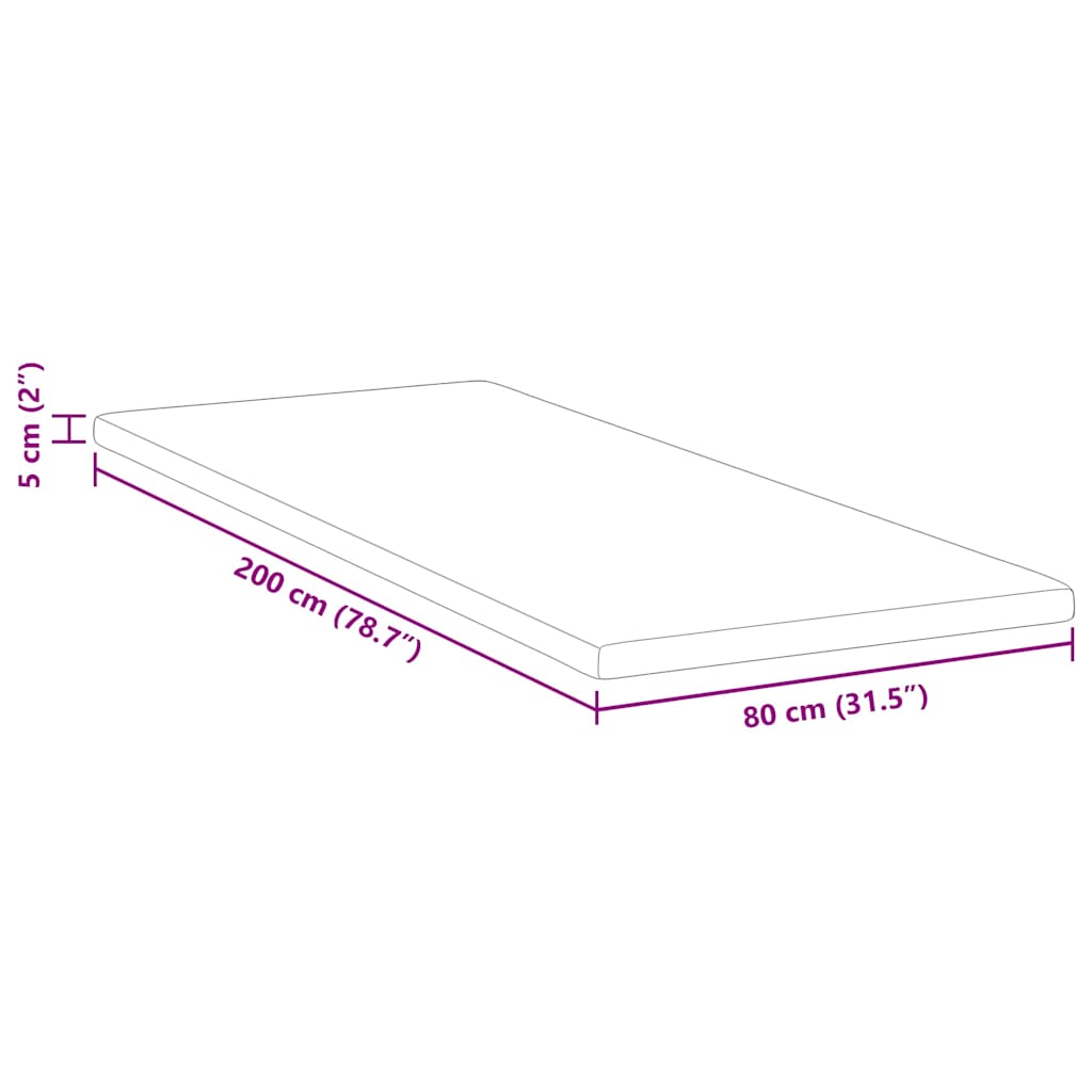 Minde skum madras top 80 x 200 cm Thick Stof-100% polyester