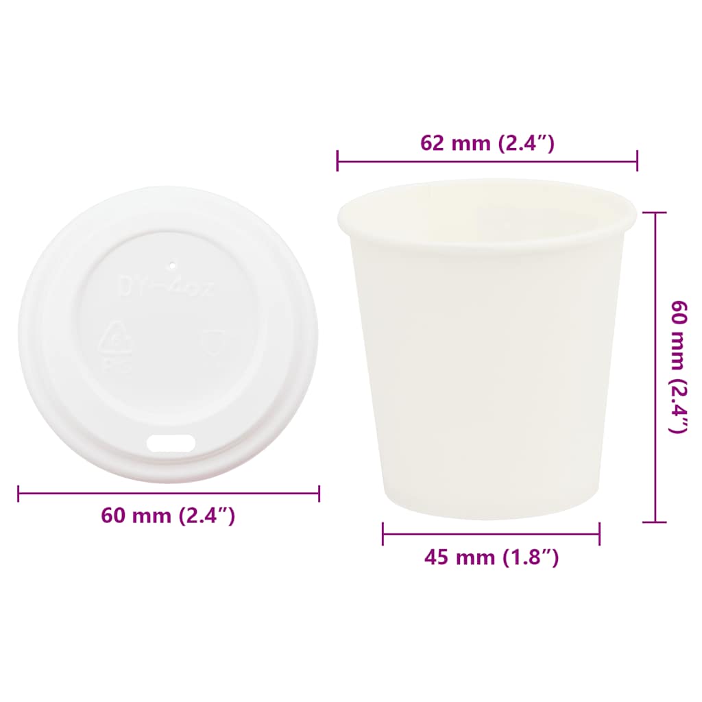 kaffekopper af papir med låg 1000 stk. 4oz 100ml